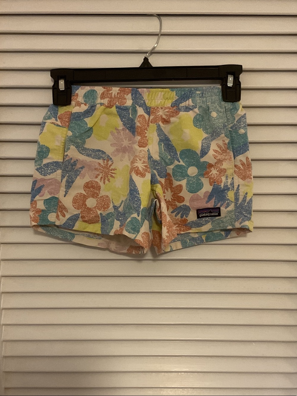 Kids Patagonia Floral Print Multicolor Athletic Shorts